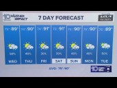 10 Weather: Tuesday evening forecast