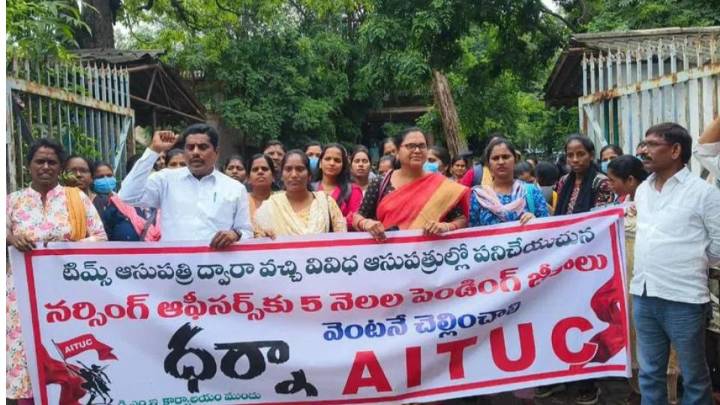 Contract nurses warn of strike over salary dues in Hyderabad
