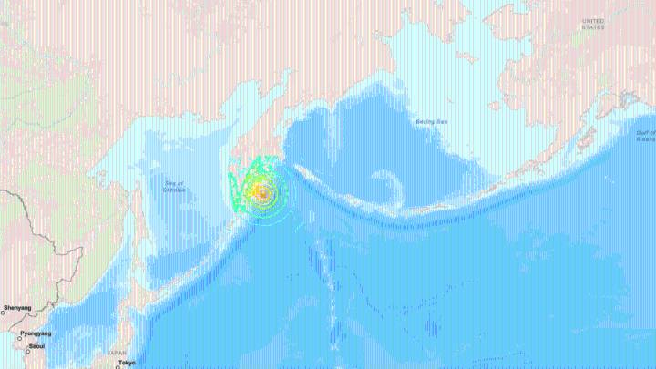 Terremoto de magnitud 7.8 sacude la región de Kamchatka, en el oriente de Rusia