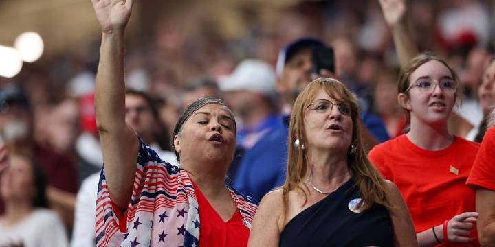 Charlie Kirk supporters offer prayers and praise as memorial kicks off