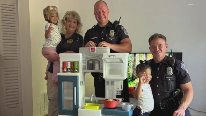 4-year-old girl recovering from abuse gets surprise gift from IMPD officers