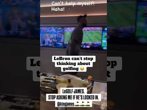 LeBron thinking about golf while at an NFL game 😂 (via KingJames/IG)