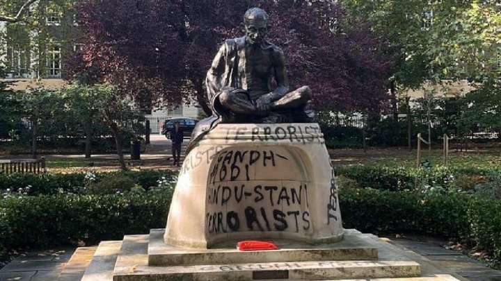 Gandhi statue in London vandalised, Indian High Commission strongly condemns