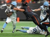 Nathan Rourke leads B.C. Lions to 27-22 victory over Toronto Argonauts