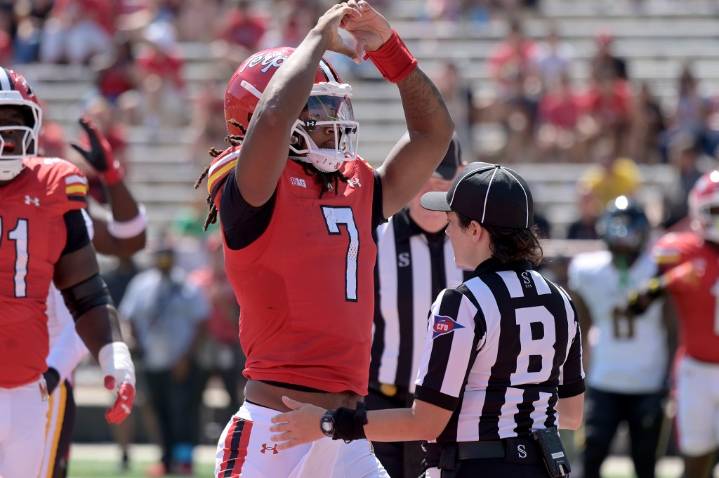 Maryland football clobbers Towson, 44