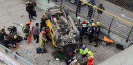 Cercado de Lima: Miniván cae del puente Ricardo Palma y deja ocho personas heridas