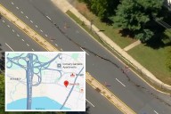 Concerning images: Giant crack opens on busy Woodbridge road