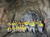 Primera voladura en La Calañesa, una nueva masa de mineral en Aguas Teñidas