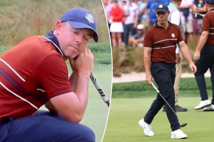 Rory McIlroy refuses to putt until rowdy Ryder Cup fans 'shut up'