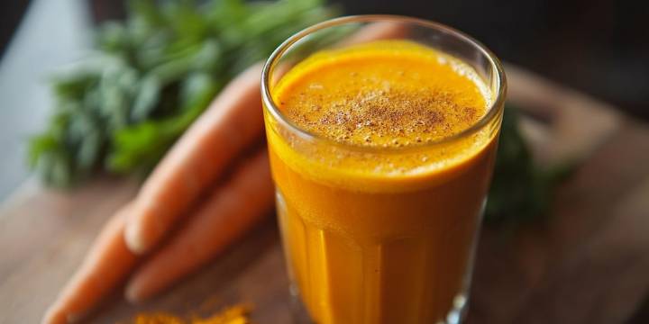 Cuáles son los beneficios de tomar jugo de zanahoria y cúrcuma a diario