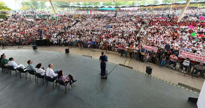 Sheinbaum reúne a más de 132 mil personas en primera parte de gira de rendición de cuentas