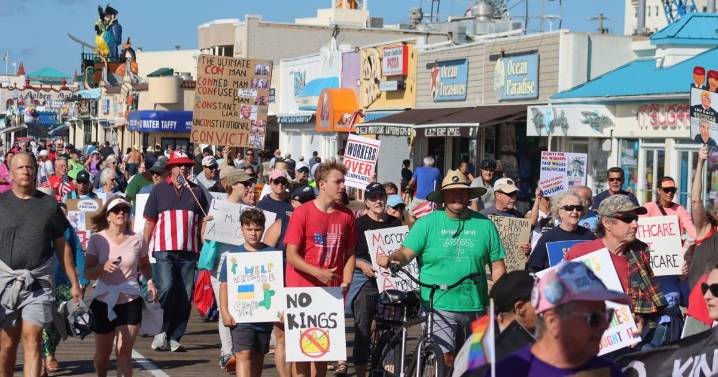 Hundreds join anti-Trump march in Ocean City on Labor Day