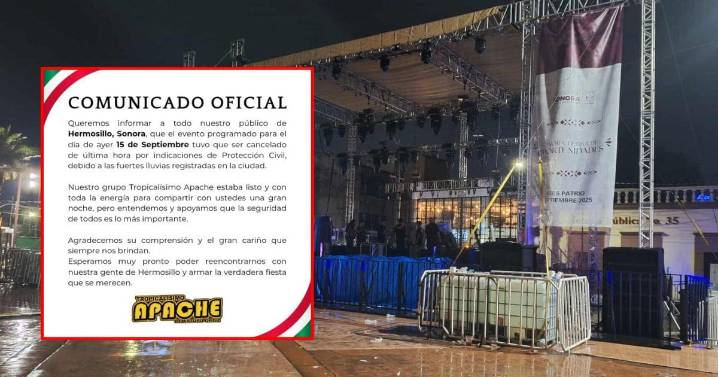 Tropicalísimo Apache explica la cancelación de su concierto en Hermosillo “la seguridad es lo más importante”