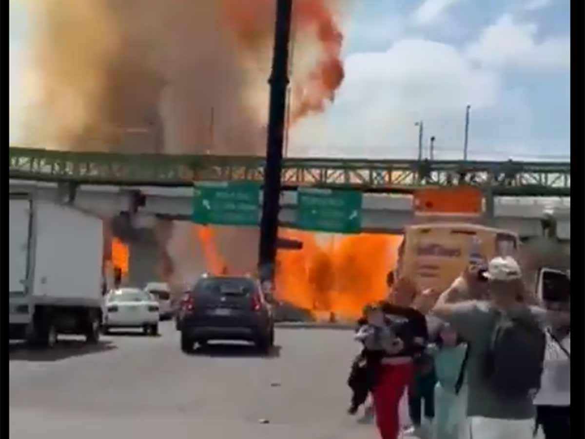 Nuevos VIDEOS del momento exacto de explosión de pipa en Puente la Concordia, CDMX