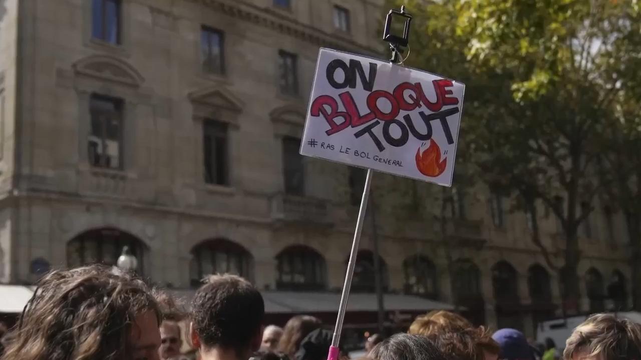 French police clash with 'Block Everything' protesters while Macron installs new PM