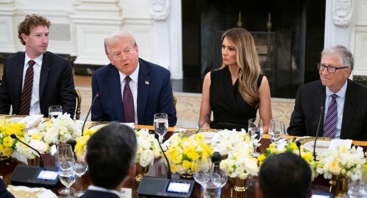 Zuckerberg, Gates, Cook, Altman: Trump ofreció una cena a magnates de la tecnología, pero no estuvo Elon Musk