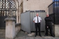 New Banksy mural of a judge beating a protester to be removed from outside London court