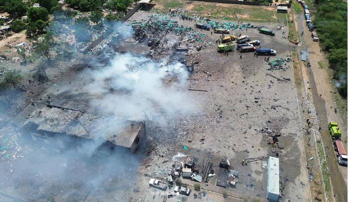 Onda expansiva de la fuerte explosión en la fábrica de fuegos artificiales en Zulia llegó a más de 14 km (+Fotos)