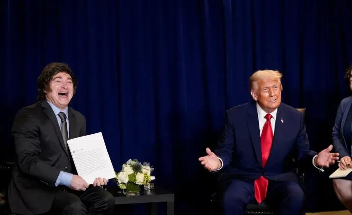 Javier Milei se reunió con Donald Trump, que le manifestó su apoyo: “Tiene mi completo respaldo para su reelección”