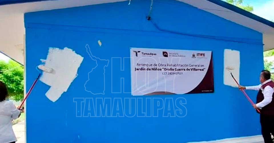 Inicia rehabilitación de infraestructura en el Jardín de Niños “Oralia Guerra de Villarreal”