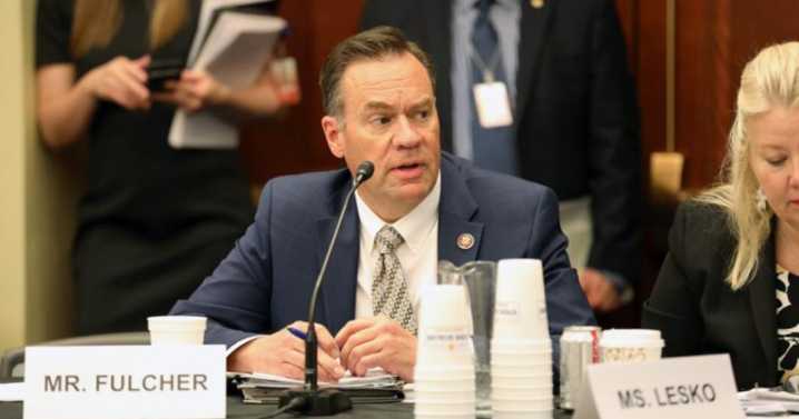 Fulcher answers questions during telephone town hall