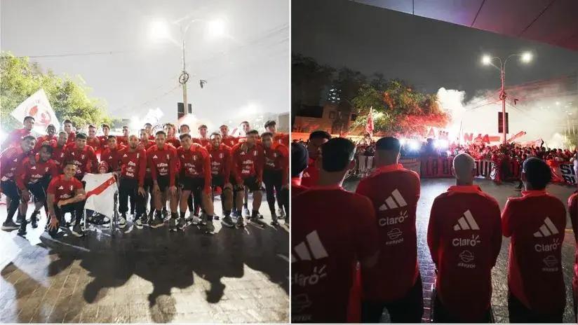 Espectacular banderazo: el emotivo saludo de los jugadores de Perú ante el apoyo de sus hinchas [VIDEO]