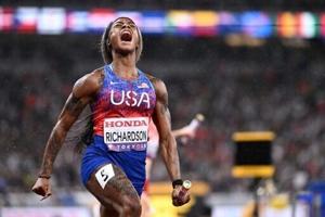 Jefferson-Wooden completes world sprint treble with US relay win