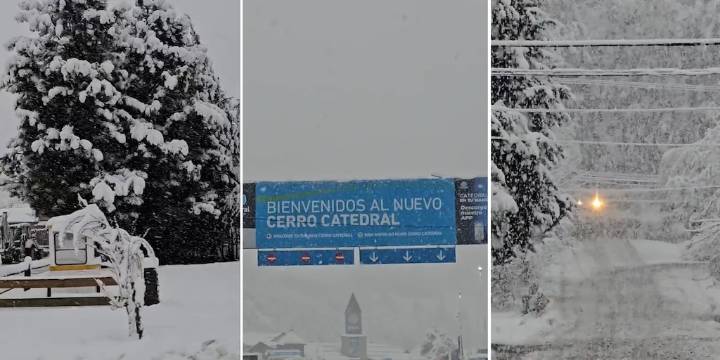 Por las intensas nevadas tuvieron que suspender las clases en Bariloche