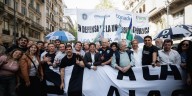 Qué dirigentes políticos participaron de la marcha contra los vetos de Milei
