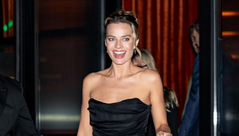 Margot Robbie Changes Into Black Mini-Dress for ‘Big Bold Beautiful Journey’ After Party 