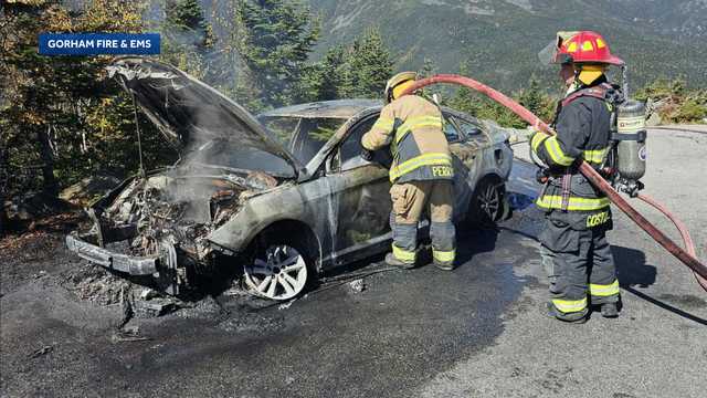 Vehicle catches fire on Mt. Washington Auto Road; no one hurt, firefighters say