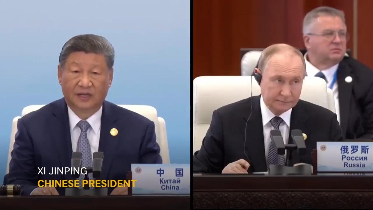 Chinese President Xi addresses leaders at SCO summit in Tianjin