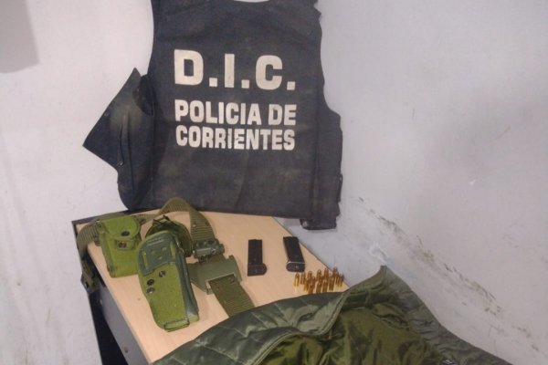 DISFRAZ PARA EL DELITO! Detienen a un chorro con armas, cargadores listo para robar en Corrientes