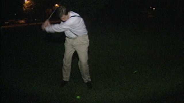 Reporters played glow-in-the-dark golf in 1992