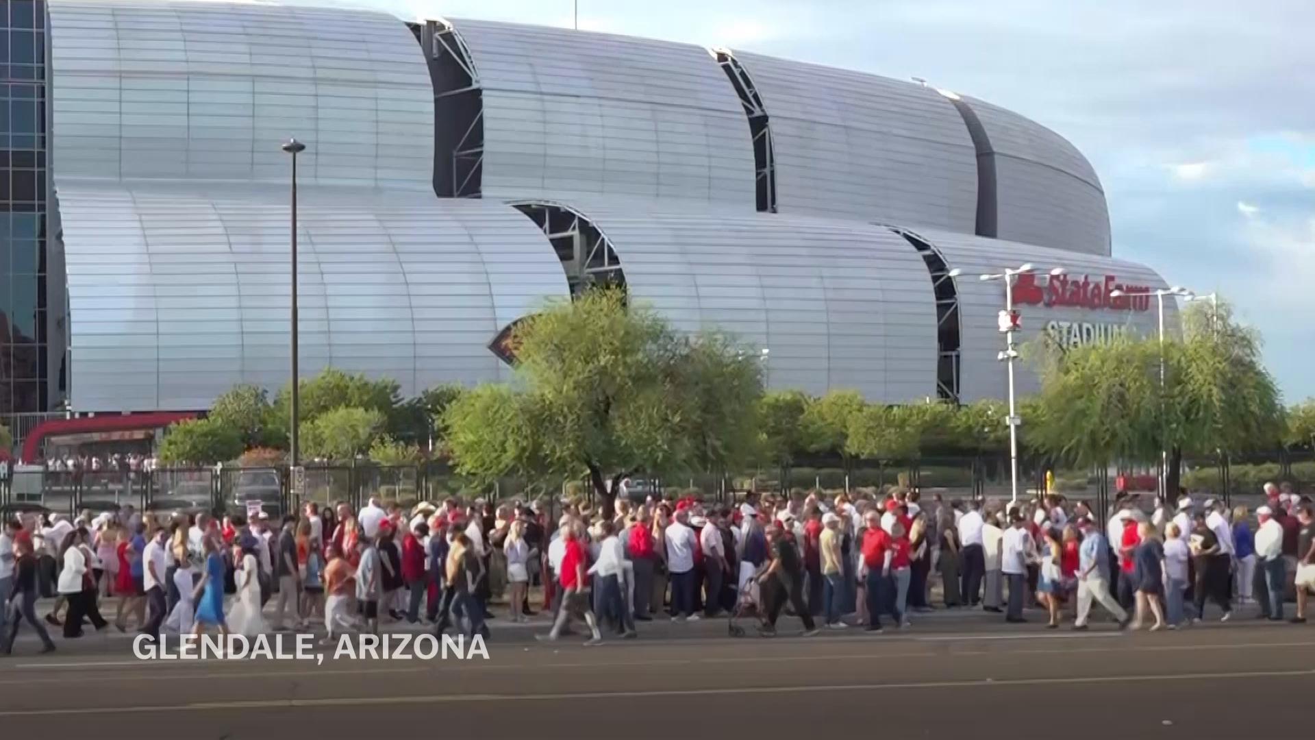Thousands gather at Arizona Stadium to mourn Charlie Kirk