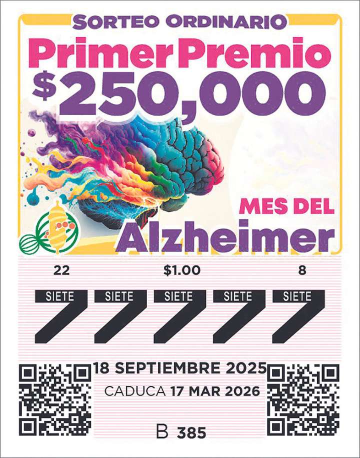 Lotería Tradicional dedica sorteo a concienciar sobre el Alzheimer