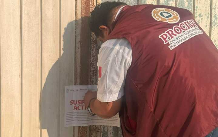 Clausuran planta de extracción de piedra en Conkal
