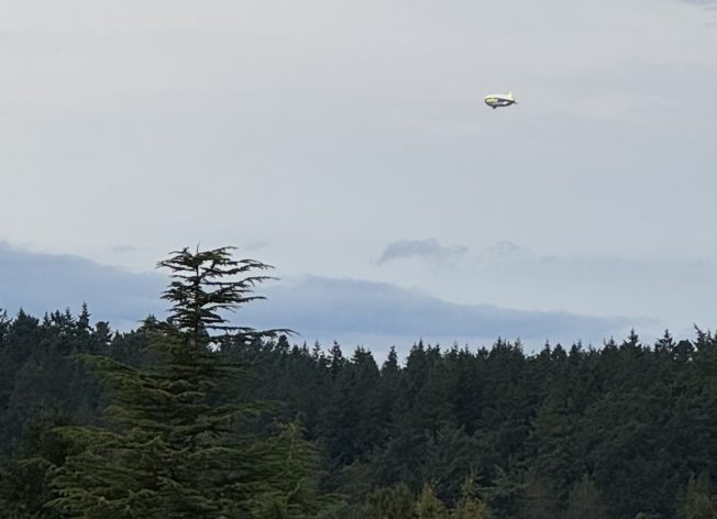 West Seattle Blog… | Another flyover: Goodyear Blimp seen above West Seattle