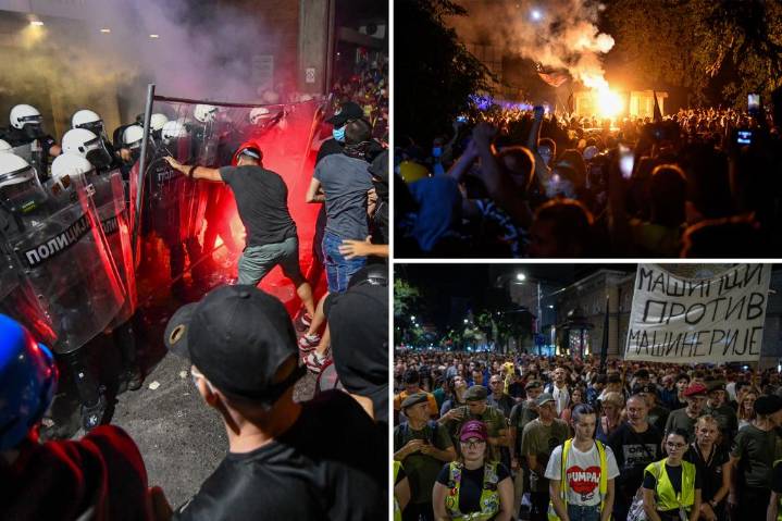 Anti-government protests erupt in Serbia