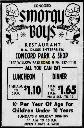 Claycord Online Museum – Smorgy Boys Restaurant In Concord’s Park