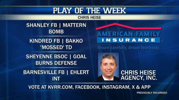 Time to vote for the Chris Heise Play of the Week!
