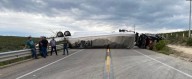 SICT reporta volcadura de tráiler en la corta Parral; piden extremar precauciones