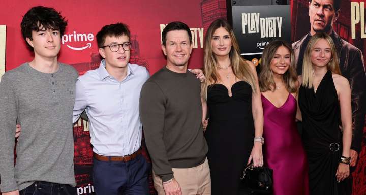 Mark Wahlberg Gets Support from Wife Rhea Durham & All Four Kids at ‘Play Dirty’ Premiere | Keegan-Michael Key, Mark Wahlberg, Nat Wolff, Pregnant Celebrities, Rhea Durham, Rosa Salazar, shane black, 