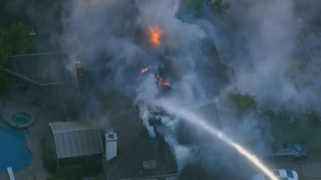 Fire engulfs home as SWAT responds to Folsom neighborhood