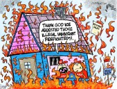 Cartoon: Illegal firefighters