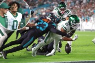Braelon Allen fumbles, injures knee in miserable Jets performance