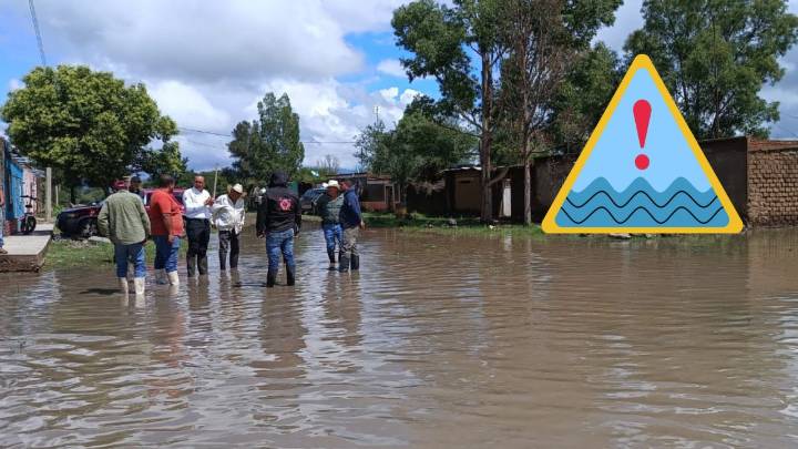 Inundación afecta a 65 personas en comunidad de Canatlán; activan operativo de apoyo