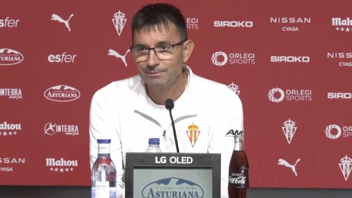 Garitano defiende sus criticados cambios y analiza la derrota: «Es preocupante y me responsabilizo. No sé si discuten mi continuidad en el Sporting»