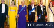 Donald Trump and royals arrive for state banquet