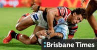 NRL 2025: How the NRL’s king of trash talk Ronaldo Mulitalo dragged Mark Nawaqanitawase down into the gutter